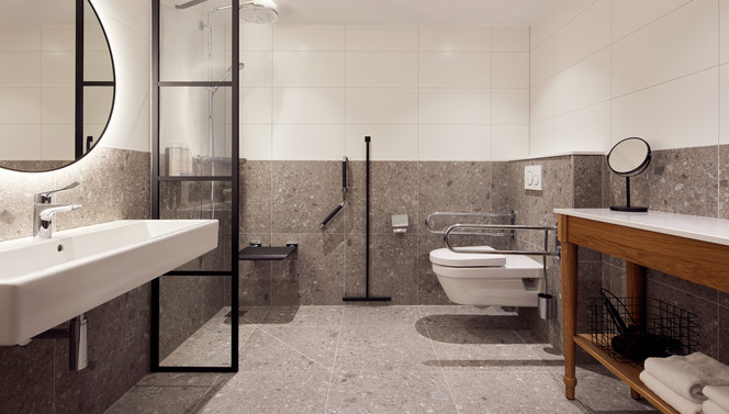 Mindervalide badkamer van der valk Hotel Cuijk Nijmegen